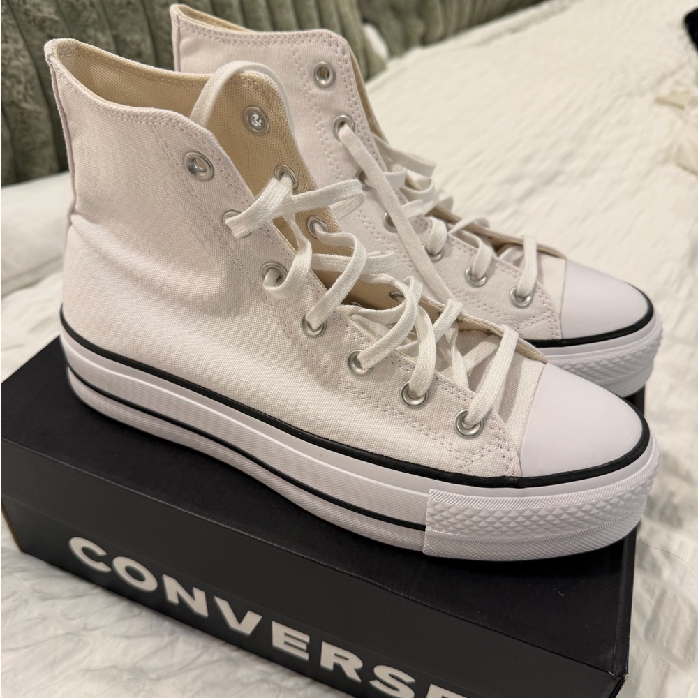 Converse Women's Canvas High-Tops - Cream